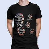 Bonne fête des pères à la meilleure empreinte de patte de papa de chien - cadeau pour papa, T-shirt unisexe personnalisé